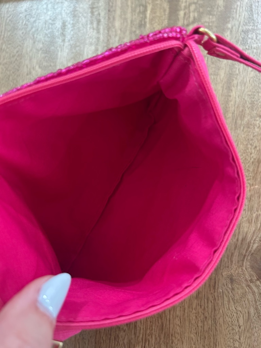 Pink Beaded 'Let's Go Girls' Wristlet Clutch - Picture 4 of 7